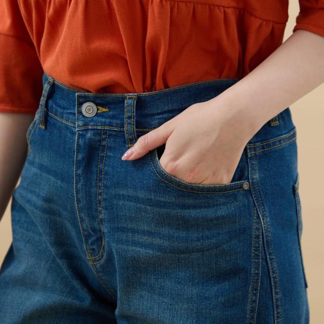 アル・ディ・ラ（AL DI LA）/バレルシルエットデニムパンツ