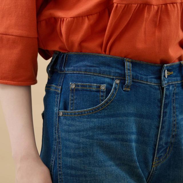 アル・ディ・ラ（AL DI LA）/バレルシルエットデニムパンツ