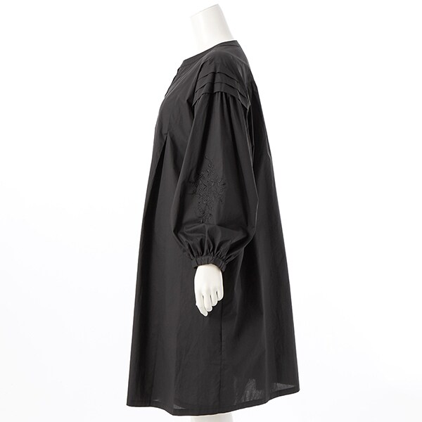 アル・ディ・ラ（AL DI LA）/【洗える】8分袖タックロングチュニック アル・ディ・ラ（AL DI LA）/【洗える】8分袖タックロングチュニック