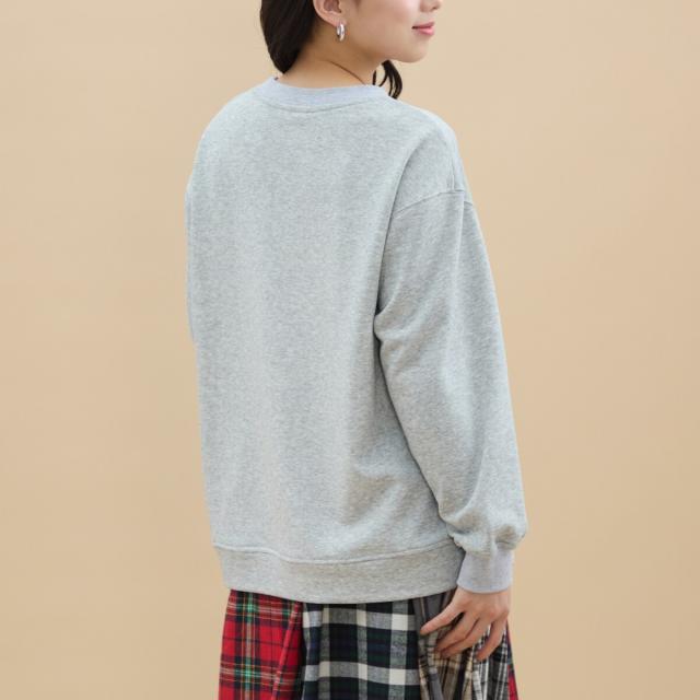 アル・ディ・ラ（AL DI LA）/【洗える】”COUCOU” ロゴビジュー裏毛プルオーバー