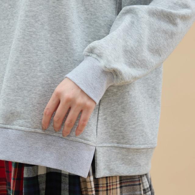 アル・ディ・ラ（AL DI LA）/【洗える】”COUCOU” ロゴビジュー裏毛プルオーバー