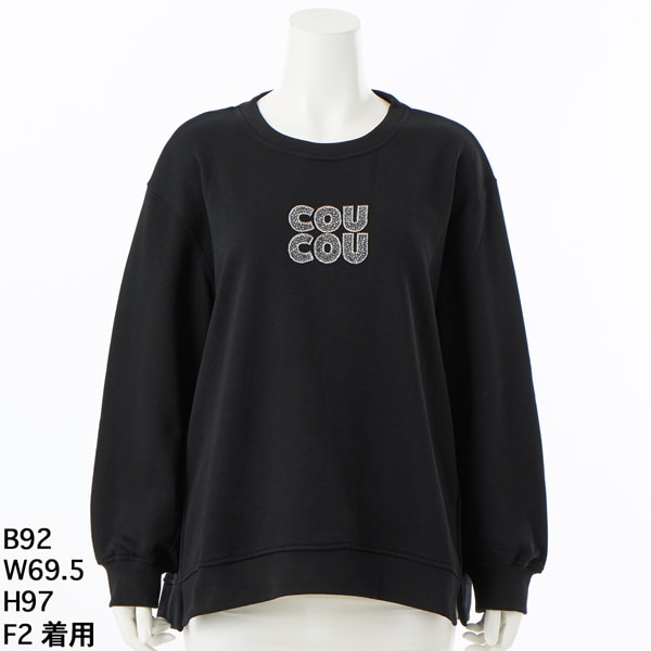 アル・ディ・ラ（AL DI LA）/【洗える】”COUCOU” ロゴビジュー裏毛プルオーバー