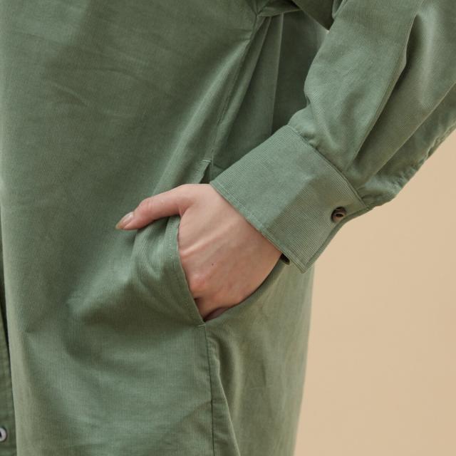 アル・ディ・ラ（AL DI LA）/【洗える】コーデュロイロングブラウス アル・ディ・ラ（AL DI LA）/【洗える】コーデュロイロングブラウス