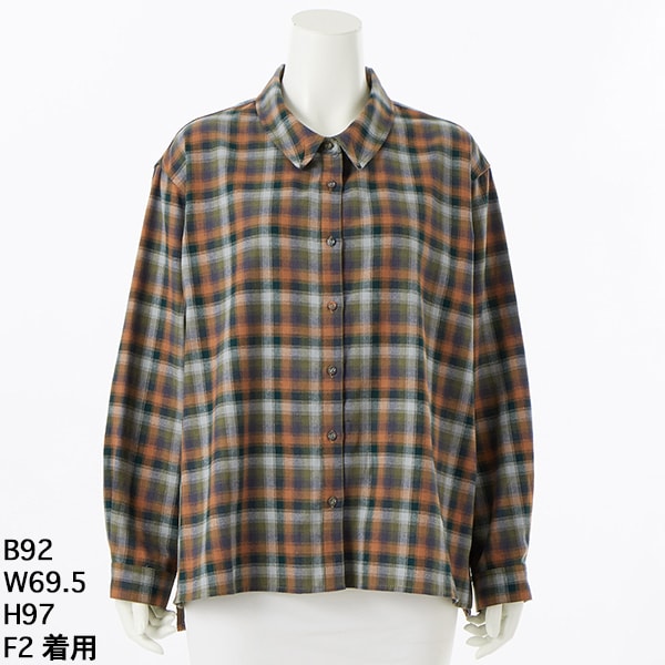 アル・ディ・ラ（AL DI LA）/【洗える】ビエラチェックブラウス