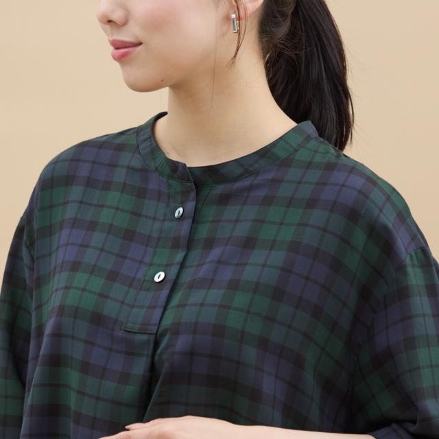 アル・ディ・ラ（AL DI LA）/【洗える】ギンガムスキッパーシャツ 【日本生地・日本縫製】_8