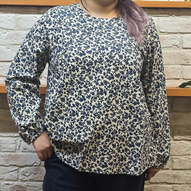 アル・ディ・ラ（AL DI LA）/フラワー柄コーデュロイブラウス