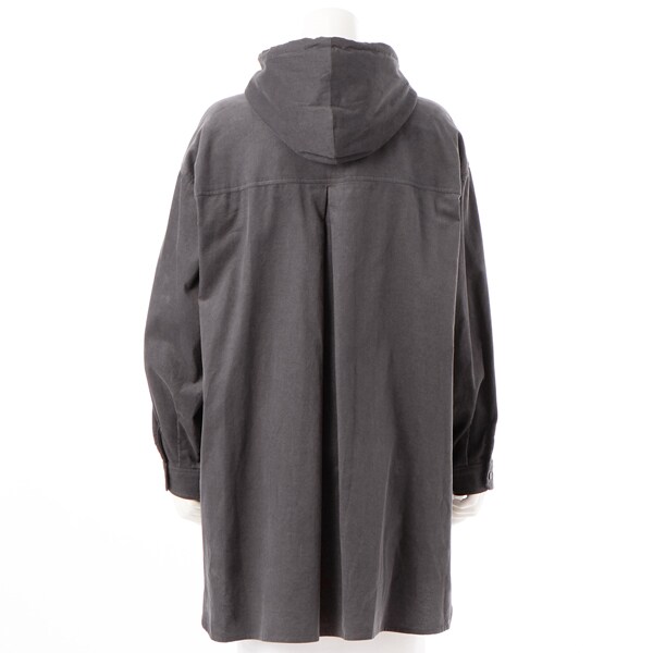 NEW】アル・ディ・ラ（AL DI LA）/コーデュロイフード付ロングシャツ