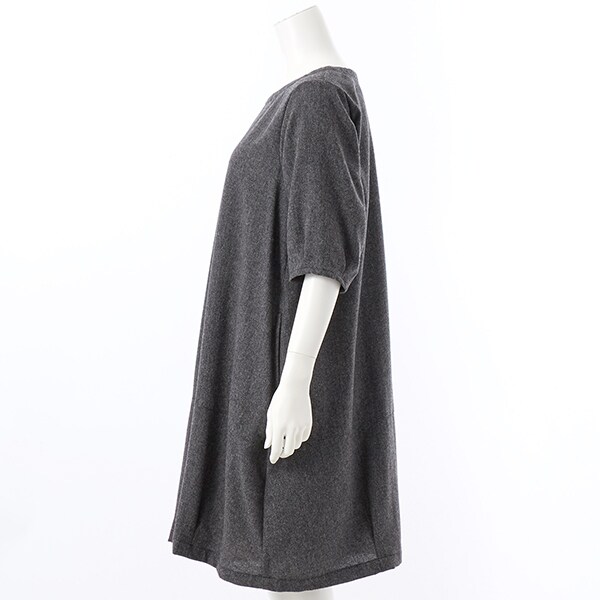 アル・ディ・ラ（AL DI LA）/ウール混5分袖チュニック NEW】アル・ディ・ラ（AL DI LA）/ウール混5分袖チュニック ひざ丈