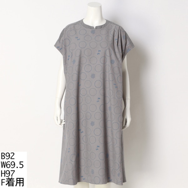 アル・ディ・ラ/ドット柄コーデュロイワンピース