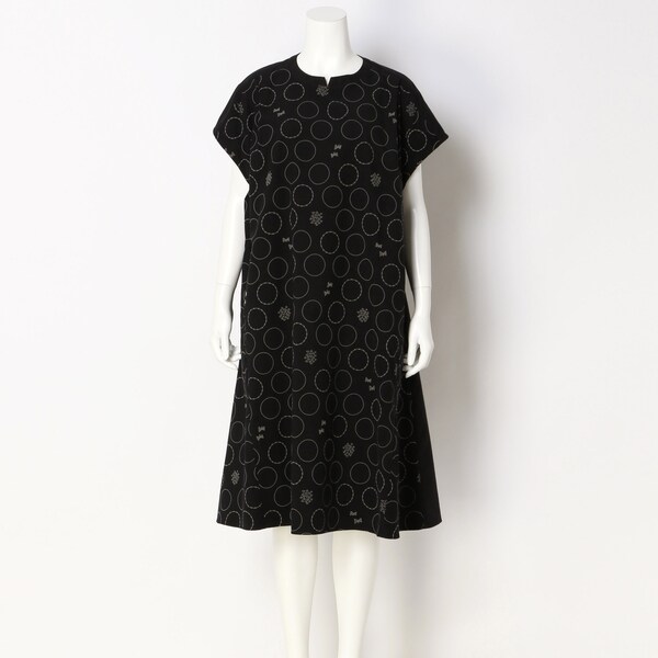 アル・ディ・ラ/ドット柄コーデュロイワンピース