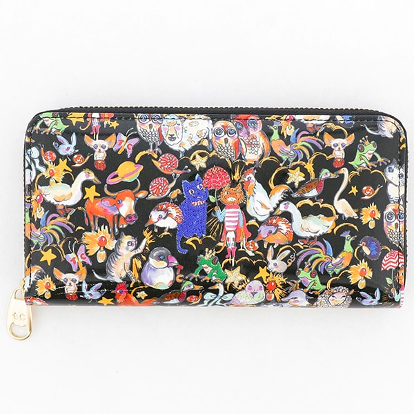 ツモリチサト キャリー（tsumori chisato CARRY）/森のどうぶつたち 長財布 ラウンドファスナー