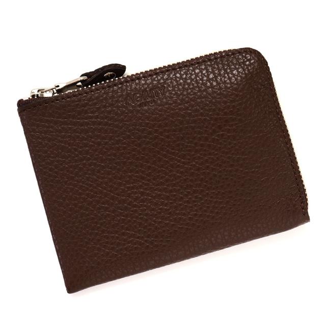 アジリティー アッファ/アリニエショート/イタリアンシュリンク(チョコ)【薄型スリム短財布 スリット構造】AGILITY