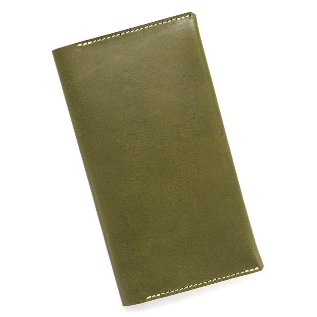 アジリティー アッファ/ランジェ/栃木レザー（ジーンズ）(カーキ)【極薄長財布】AGILITYの通販は