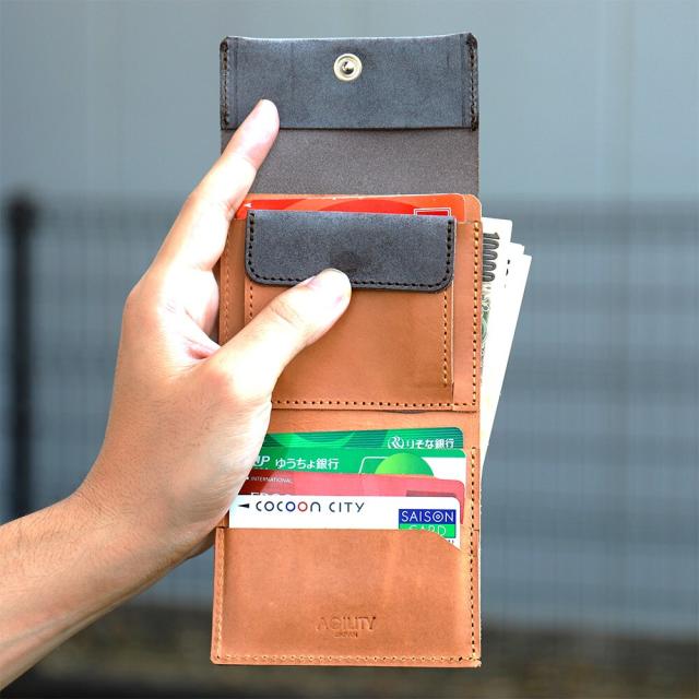 アジリティー アッファ/コモド/ロロマ【折財布 コンパクト 二つ折り財布 本革】AGILITY