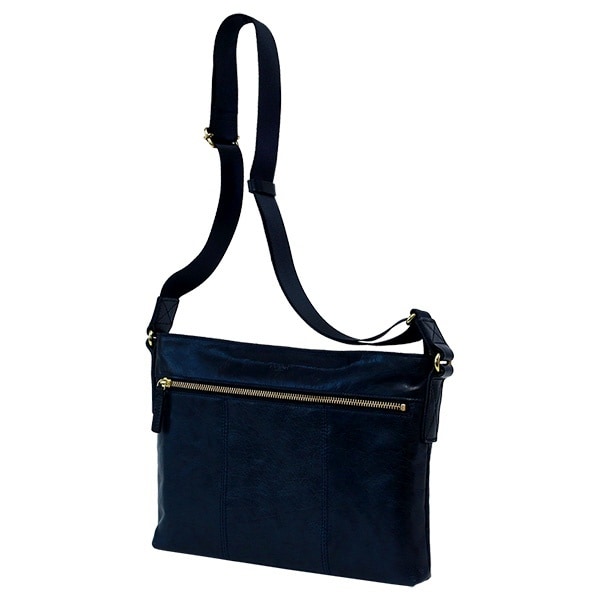 アジリティーアッファ（AGILITY Affa）/ビュッフルショルダーW/バッファローレザー(ネイビー)【ショルダーバッグ メンズ】