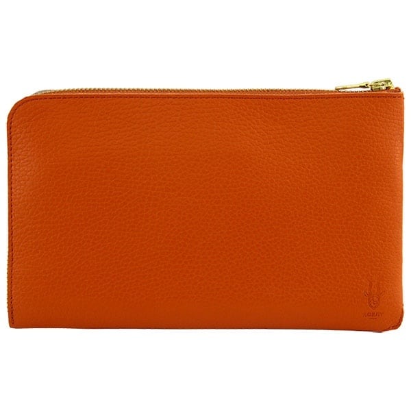 アジリティー アッファ/ポルトボヌール/イタリアンシュリンク(オレンジ)【旅行財布 トラベルウォレット】AGILITY