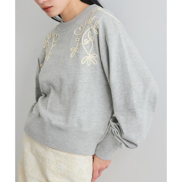 ビス（VIS）/リーフコード刺繍ニットプルオーバー 6,589円