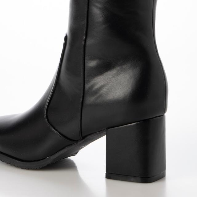 EVOL（EVOL）/【23秋冬新作】スクエア6．5cmヒールロングブーツ IV5200