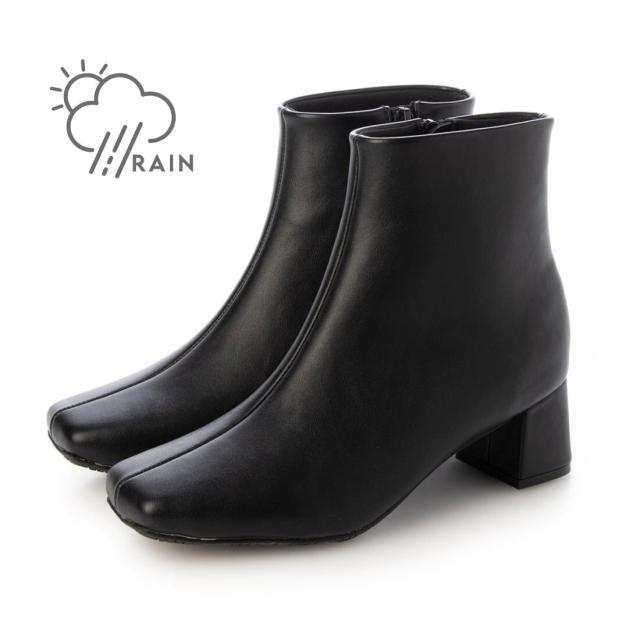 EVOL（EVOL）/【25秋冬新作】【晴雨兼用(一部カラー除く)】スクエア5cmセンターシームショートブーツIZ5769