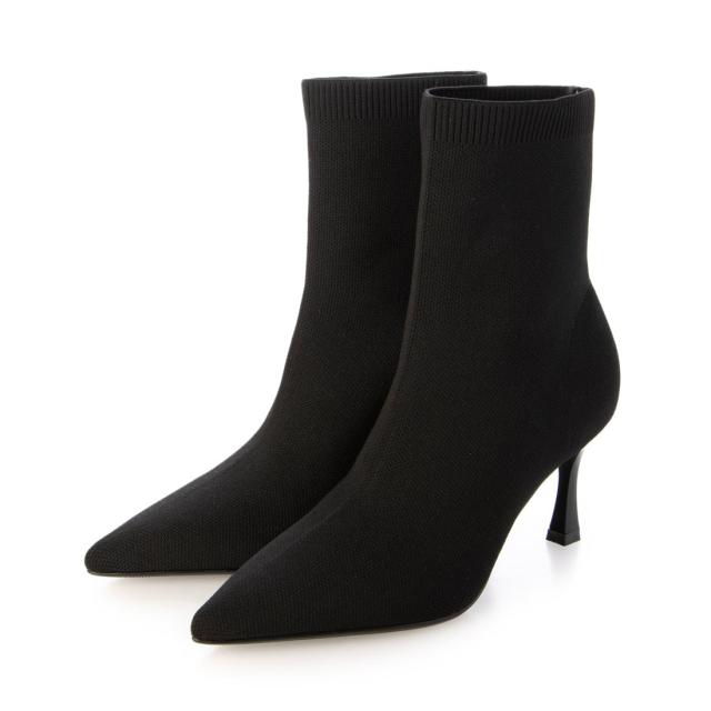 EVOL（EVOL）/【25秋冬新作】 【S−LLサイズ展開】ニットポインテッド7．5cmショートブーツ BZ23848