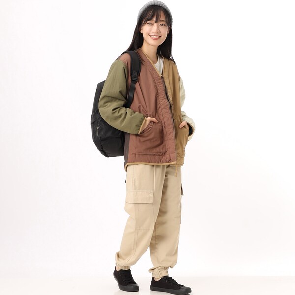 クリフメイヤー（KRIFF MAYER）/【2WAY リバーシブル】柄ボア ひっくり