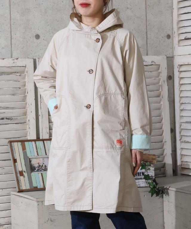 クリフメイヤー（KRIFF MAYER）/【被らない春トレンチ】ライト ツイル フード トレンチコート 綿100％