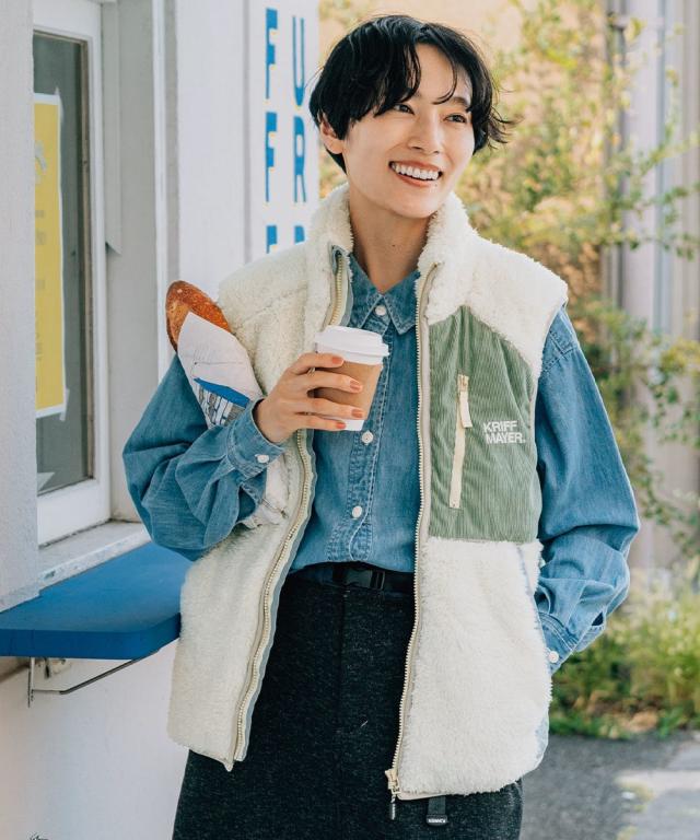 クリフメイヤー（KRIFF MAYER）/【軽くて暖かい！】シャギーボア ベスト