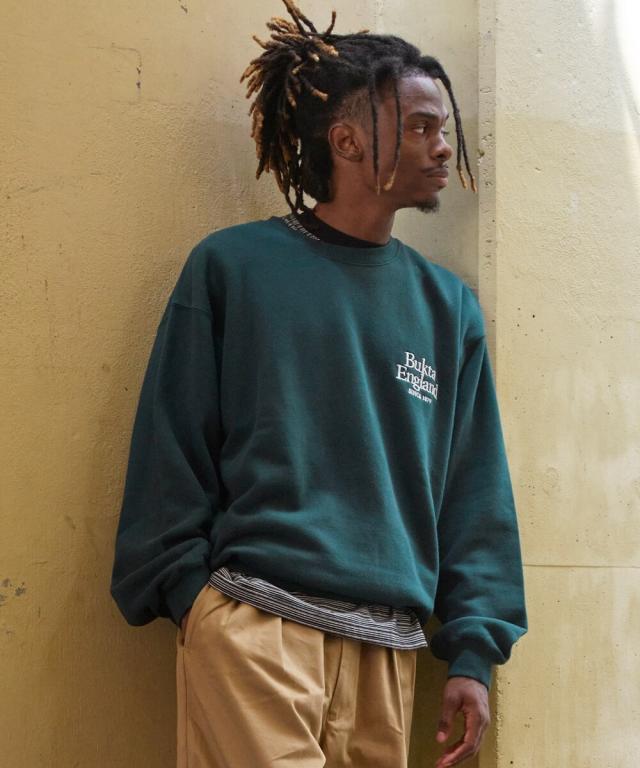 クリフメイヤー（KRIFF MAYER）/【ヴィンテージライクでかっこいい！】ヘビー 裏毛 刺繍 クルー スウェット Bukta