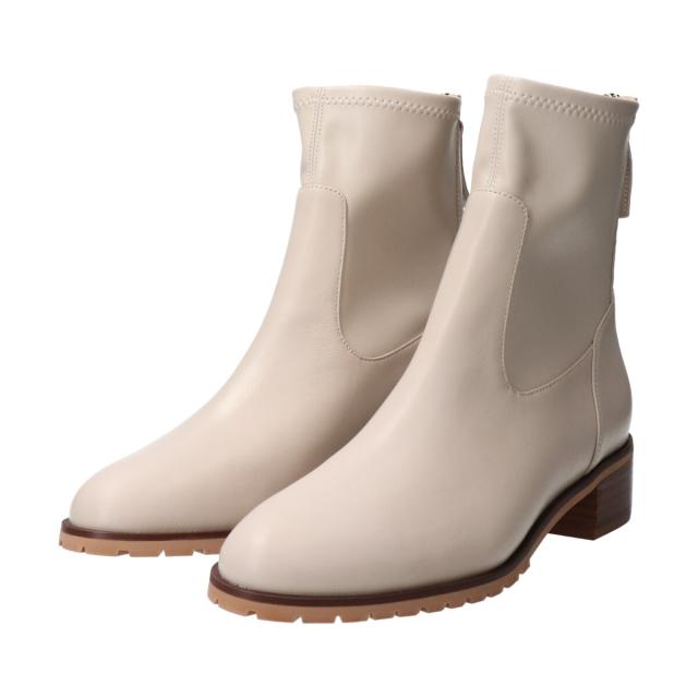 パラディクルール（PARADIS COULEUR）/PARADIS COULEUR◆3．5cmヒール◆バックジップストレッチショートブーツの通販は