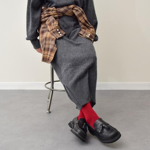 パラディクルール（PARADIS COULEUR）/25秋冬新作◆PARADIS COULEUR◆2．5cmヒール◆オブリークトウ撥水タッセルローファー パラディクルール（PARADIS COULEUR）/25秋冬新作◇PARADIS COULEUR◇2