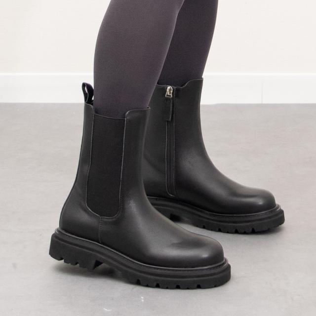 パラディクルール（PARADIS COULEUR）/25秋冬新作◆PARADIS COULEUR◆4cmヒール◆防滑ソール撥水サイドゴアショートブーツ