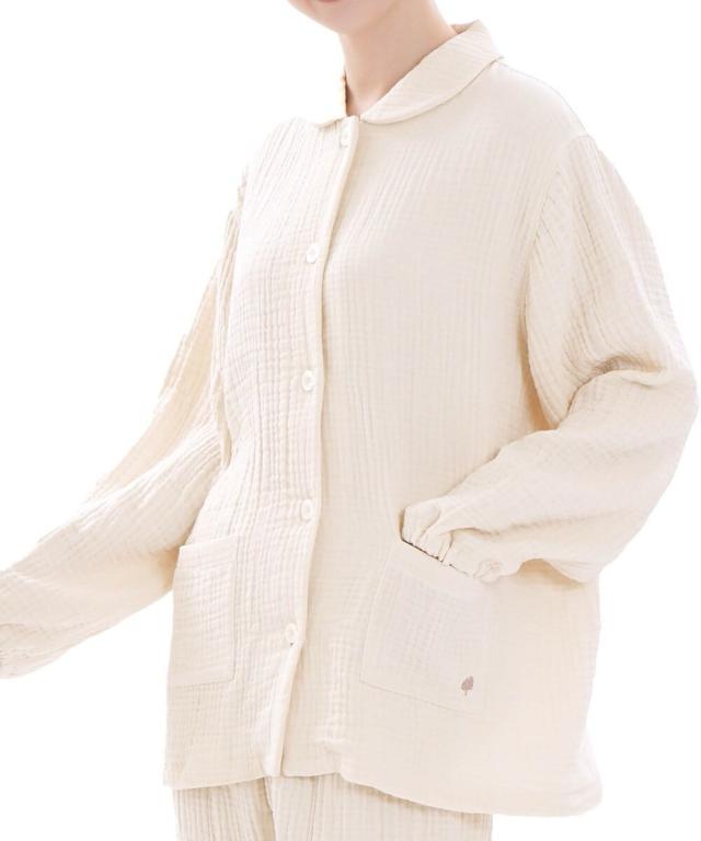 ナルエー（narue）/ ルームウェア　 シュークリームガーゼR　4+ソリッドカラーパジャマ