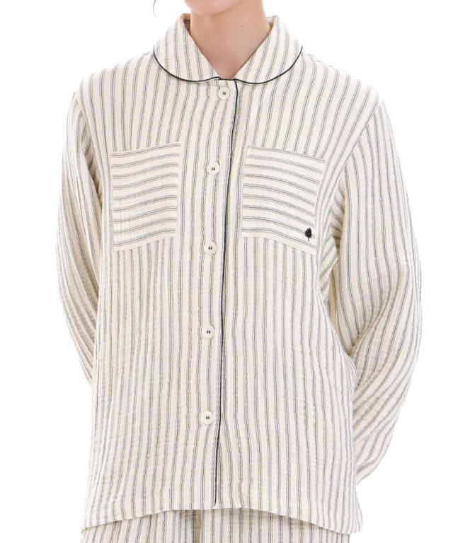 ナルエー（narue）/ ルームウェア　 シュークリームガーゼR　4+ストライプ　パジャマ