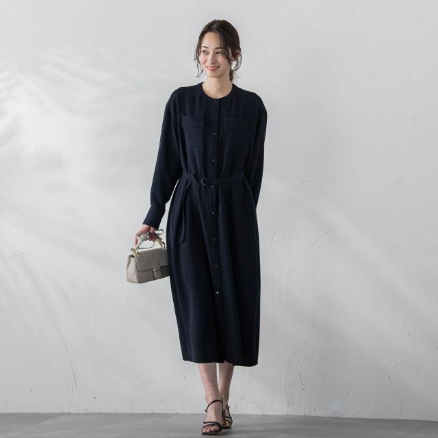 ロートレアモン（LAUTREAMONT）/バンドカラーシャツワンピース≪洗える≫≪接触冷感≫≪ストレッチ≫≪紫外線防止≫の通販は