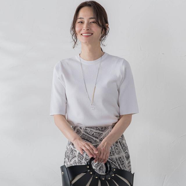 ロートレアモン（LAUTREAMONT）/【洗えるニット】5分袖ニットプルオーバー