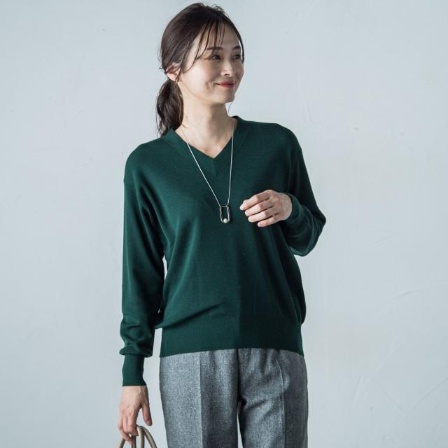 ロートレアモン（LAUTREAMONT）/BrisbaneVネックニットプルオーバー≪手洗い可能≫