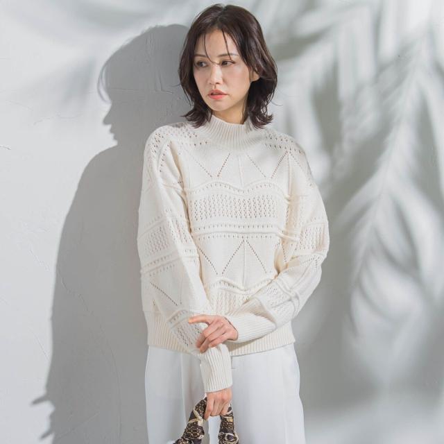 ロートレアモン（LAUTREAMONT）/アイレット柄ラメニットプルオーバー≪手洗い可能≫の通販は