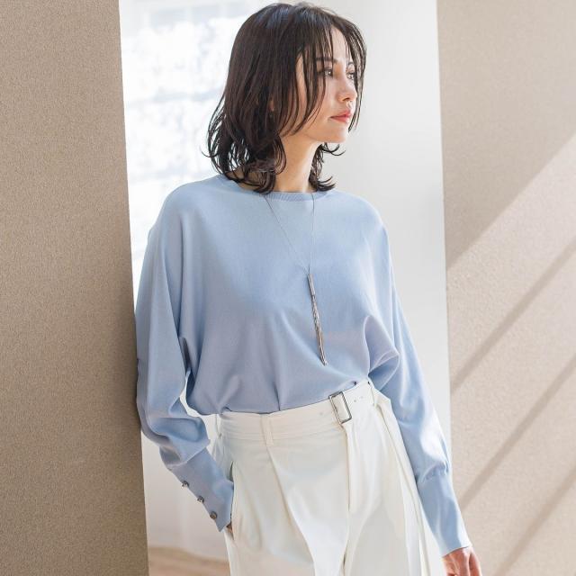 ロートレアモン（LAUTREAMONT）/袖ボタンドルマンニット≪手洗い可能≫