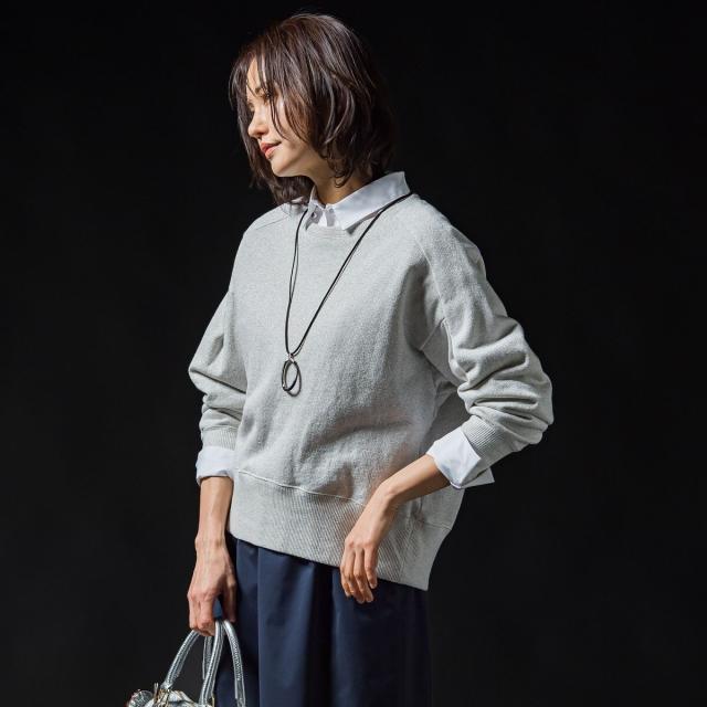 【NEW】ロートレアモン(LAUTREAMONT)/ラメ混裏パイルプルオーバー≪洗濯機で洗える≫の通販は