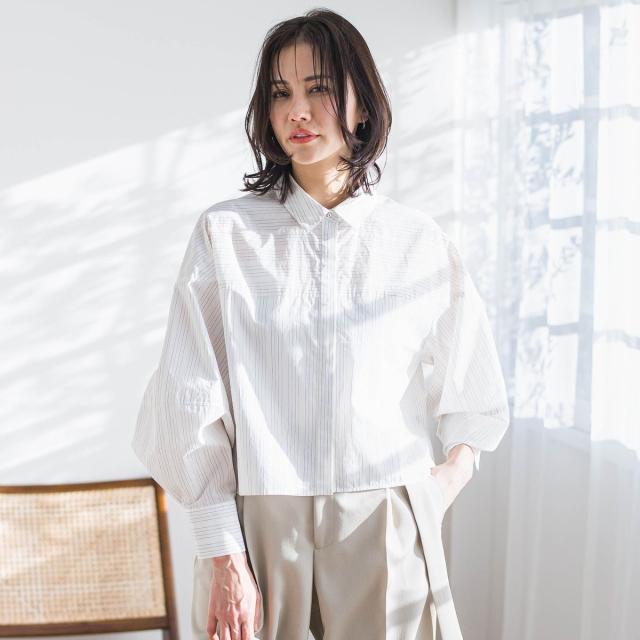 ロートレアモン（LAUTREAMONT）/エフォートレスクロップドシャツ≪洗濯機で洗える≫