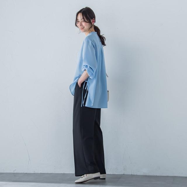 ロートレアモン（LAUTREAMONT）/サイドリボンドレープブラウス≪イージーケア≫_9