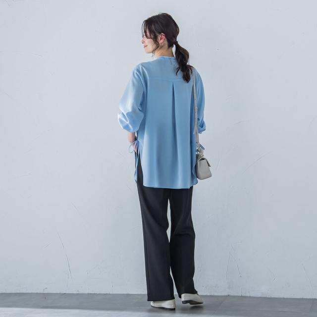 ロートレアモン（LAUTREAMONT）/サイドリボンドレープブラウス≪イージーケア≫_10