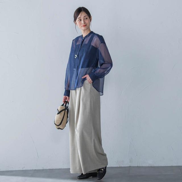 ロートレアモン（LAUTREAMONT）/シアーデニムエアリーブラウス≪洗濯機で洗える≫_9