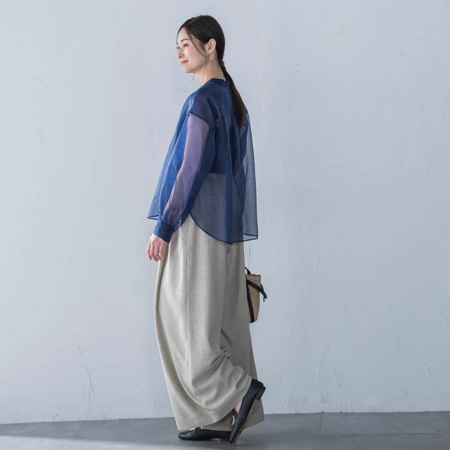 ロートレアモン（LAUTREAMONT）/シアーデニムエアリーブラウス≪洗濯機で洗える≫_10