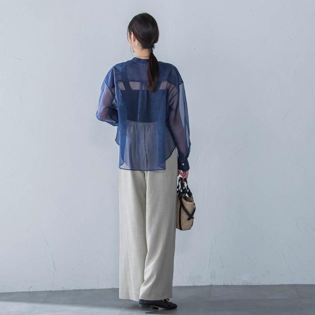 ロートレアモン（LAUTREAMONT）/シアーデニムエアリーブラウス≪洗濯機で洗える≫_11