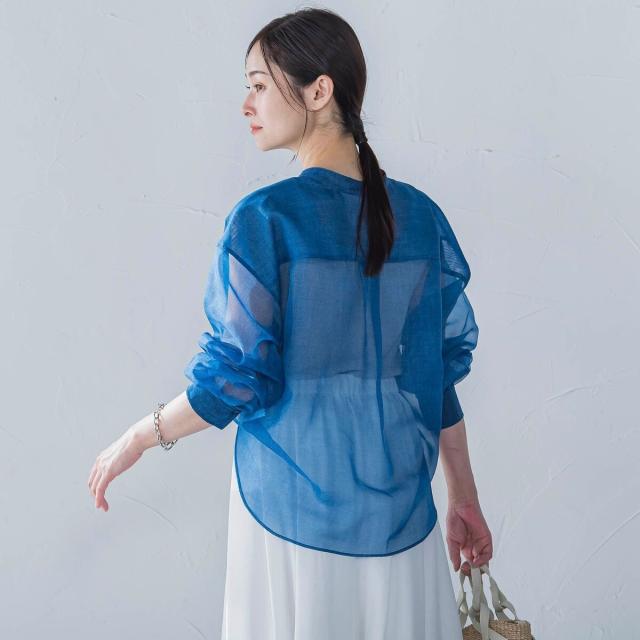 ロートレアモン（LAUTREAMONT）/シアーデニムエアリーブラウス≪洗濯機で洗える≫_12