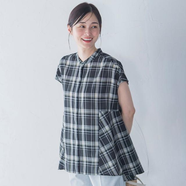 ロートレアモン（LAUTREAMONT）/マドラスチェックブラウス≪洗濯機で洗える≫