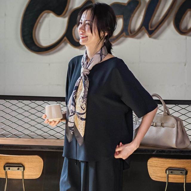 ロートレアモン（LAUTREAMONT）/キレイ×リラックス ハーフスリーブブラウス≪接触冷感/UV/洗濯機で洗える≫