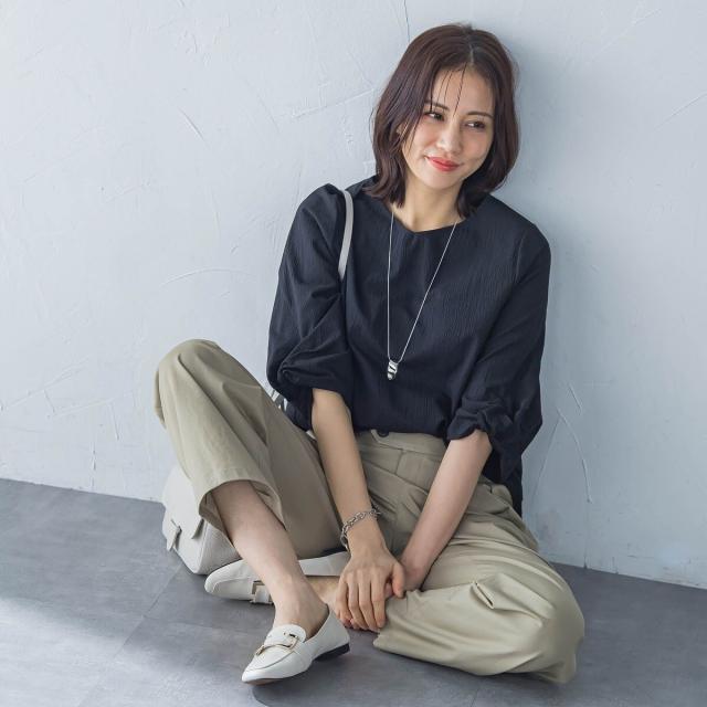 ロートレアモン（LAUTREAMONT）/フォルムスリーブVネックカットソー