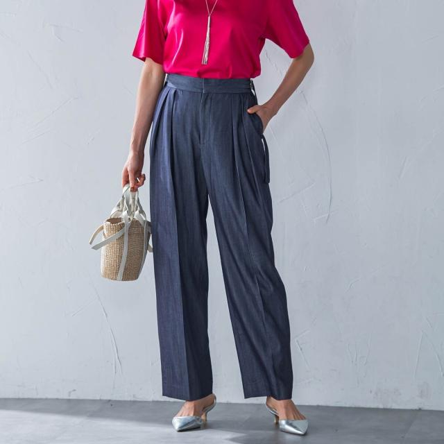 ロートレアモン（LAUTREAMONT）/カーヴィシルエットパンツ≪洗濯機で洗える≫